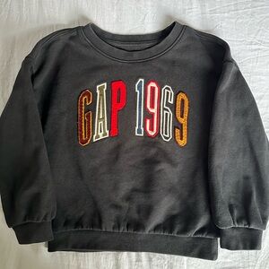 GAP Kids Charcoal Sweatshirt with Red and Gold Accents